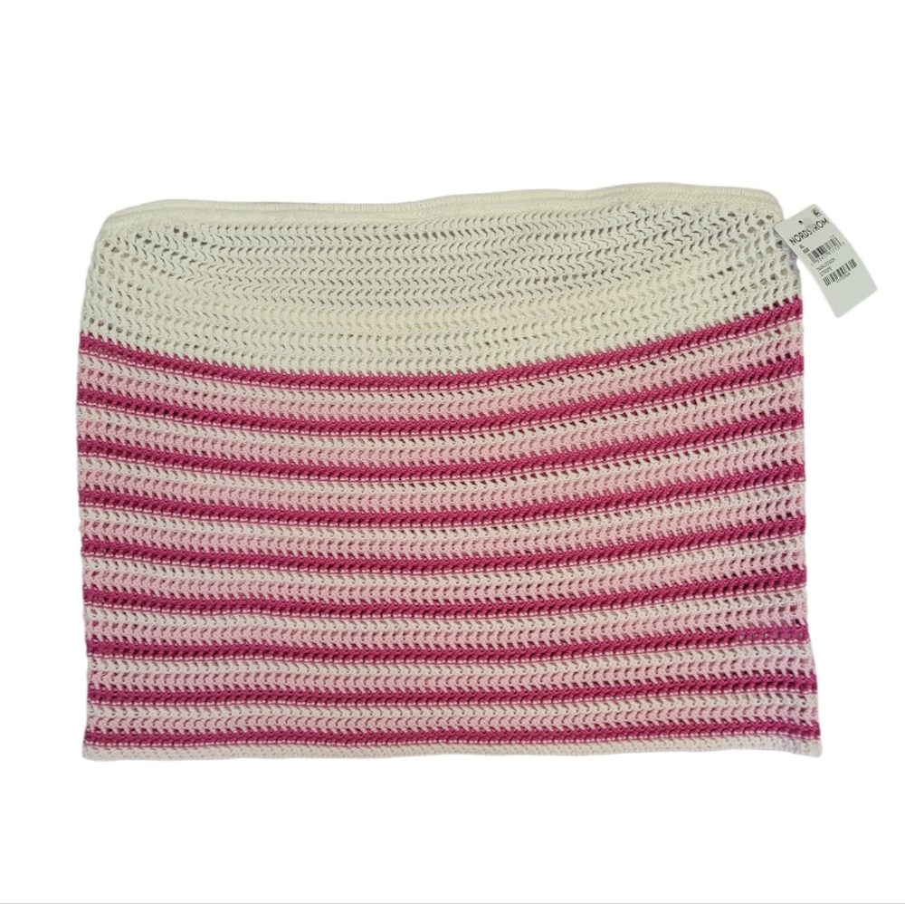 PACSUN Stripe Greta Crochet Strapless Tube Top Size XL